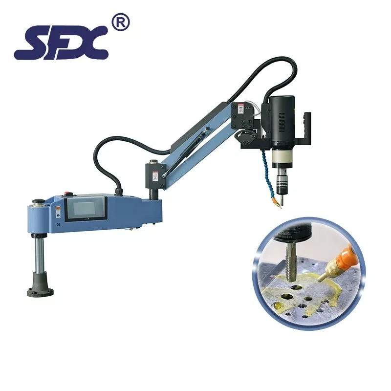 SFX Electric Tapping Machine M3-M16 Flexible 360° Arm with Auto Oiling & Blowing with ANSI Collect