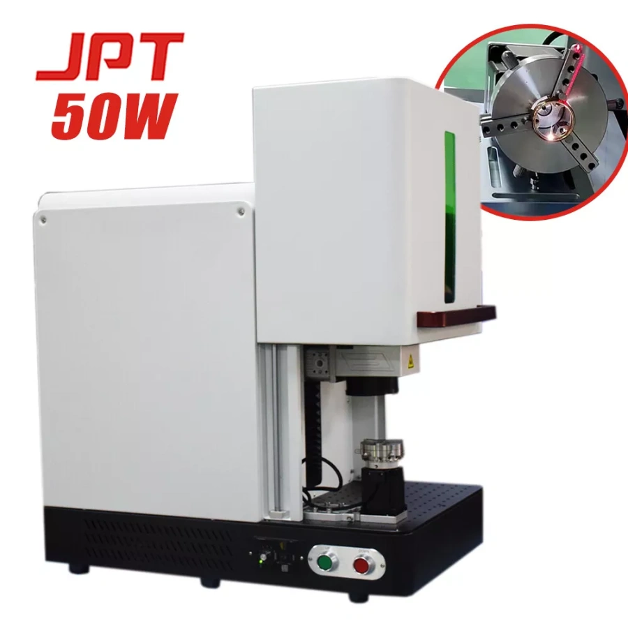 SFX 50w JPT Fiber Laser Marking Machine Full Enclosed Design DIY Safe Laser Engraver