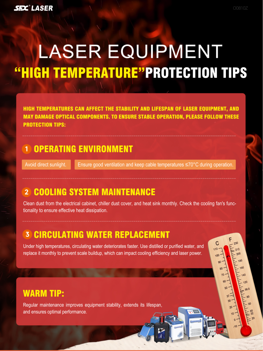 Laser Equipment "HIGH TEMPERATURE" PROTECTION TIPS
