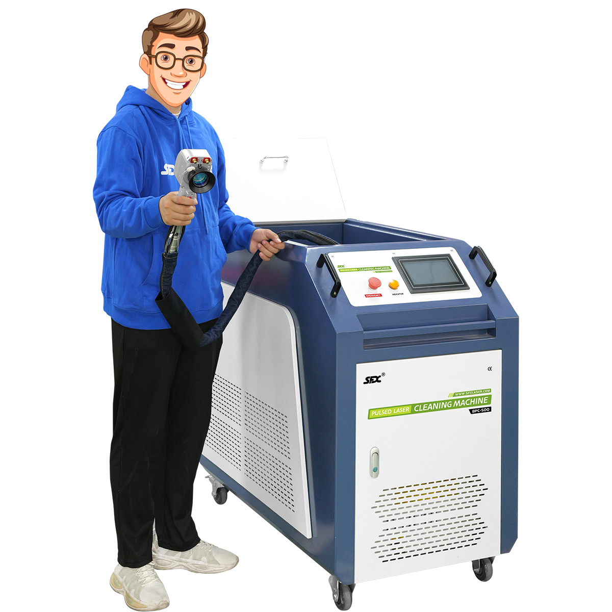 SFX Handheld 500W Pulse Laser Cleaning Machine Multimode High