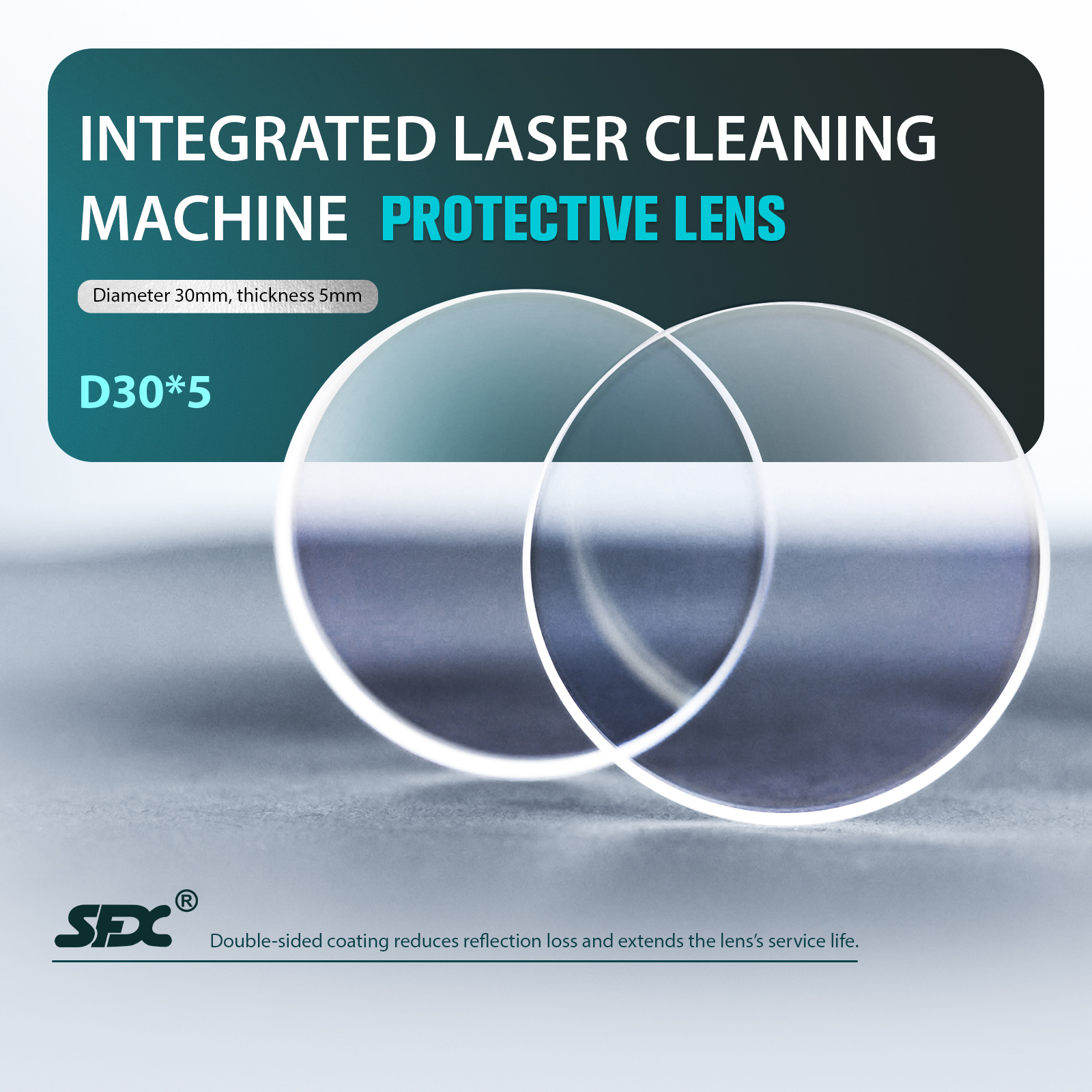 SFX Laser 10pcs Cleaning Machine Protective Lens D30*5mm For SLC