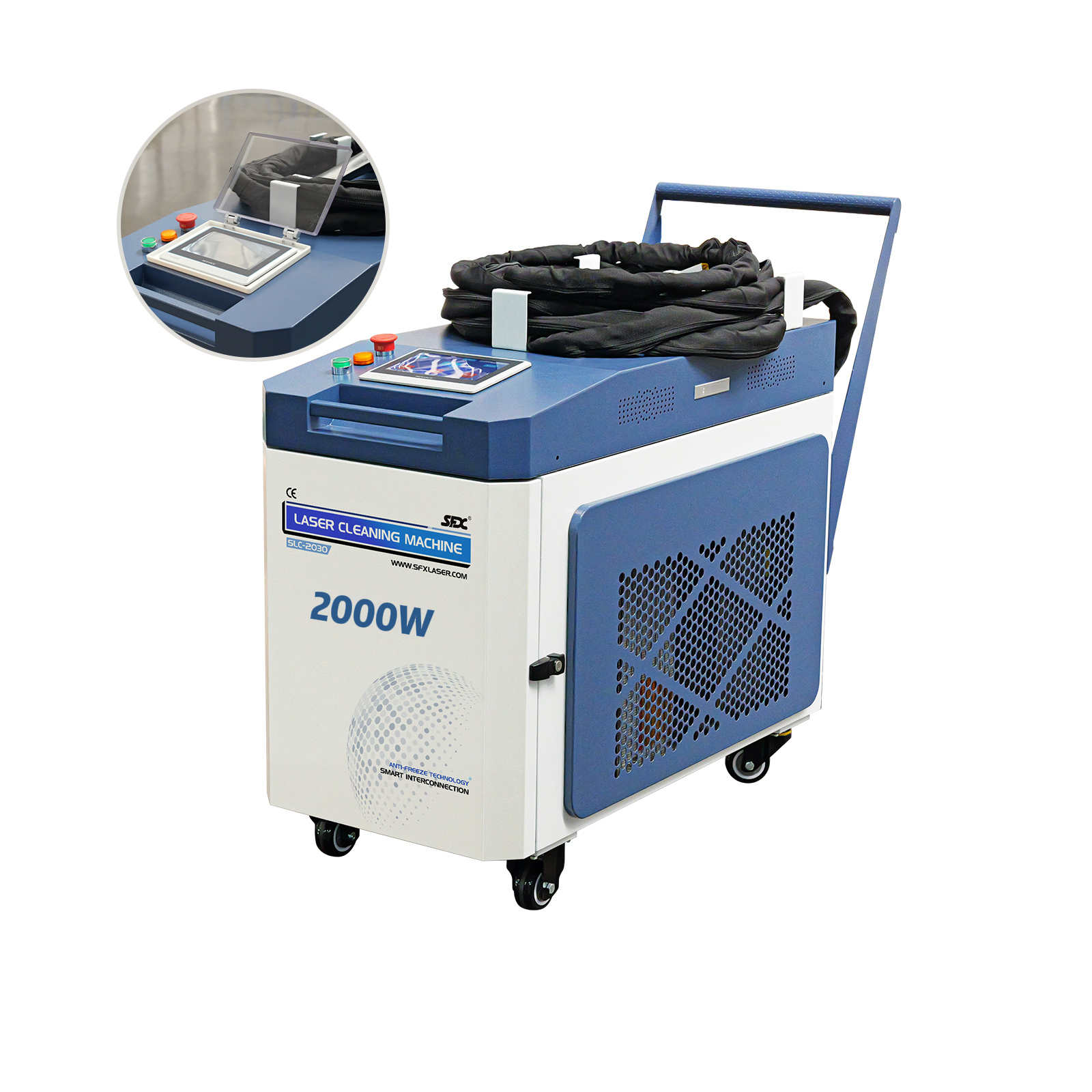 SFX 2000W Portable Handheld Laser Metal Rust Remove Machine for