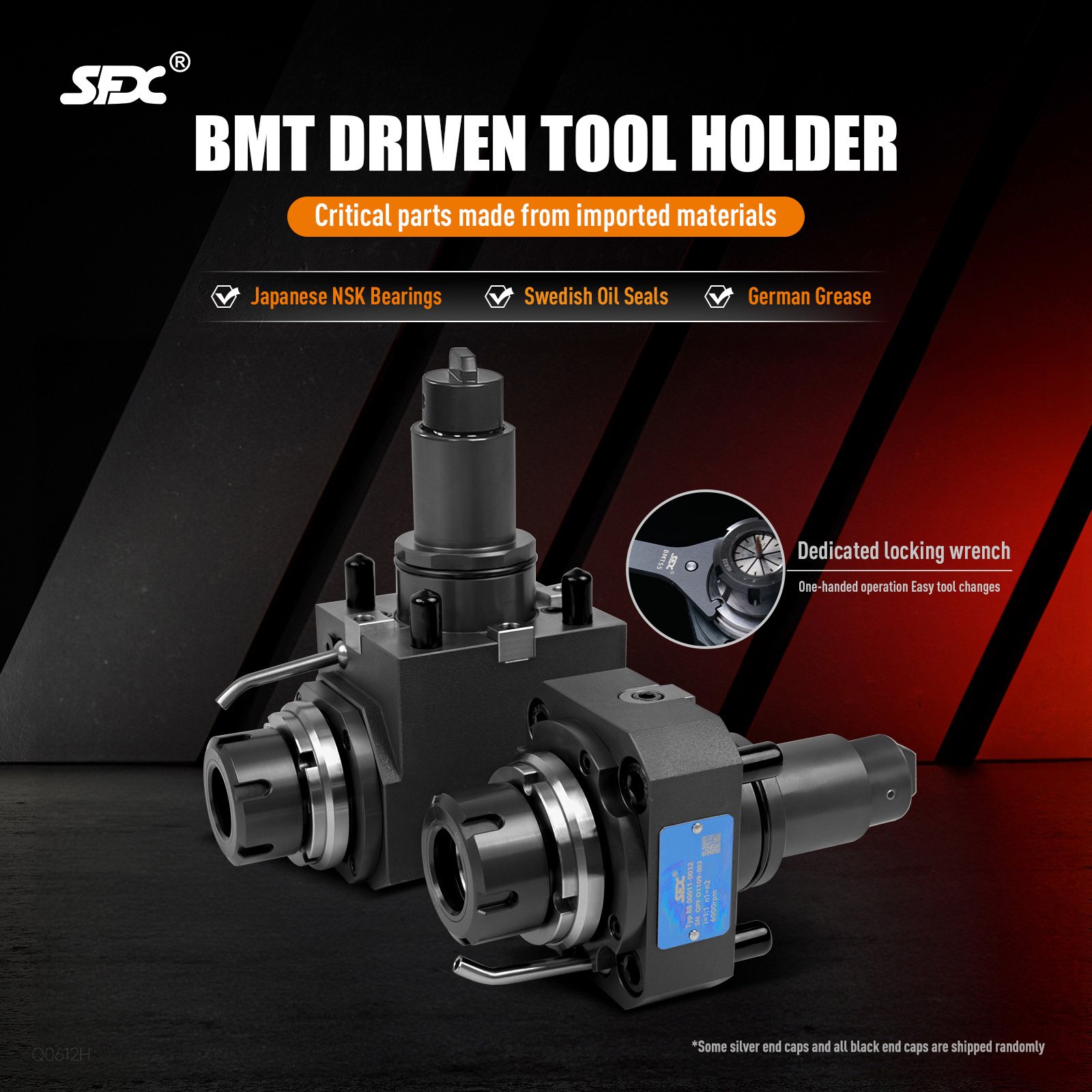 SFX BMT55 Driven Tool Holder for CNC Lathes 6000 RPM High Rigidity