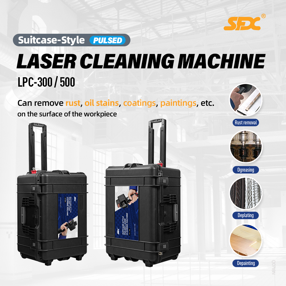 SFX Laser Pulsed 300W Portable Laser Cleaning Machine with Trolley