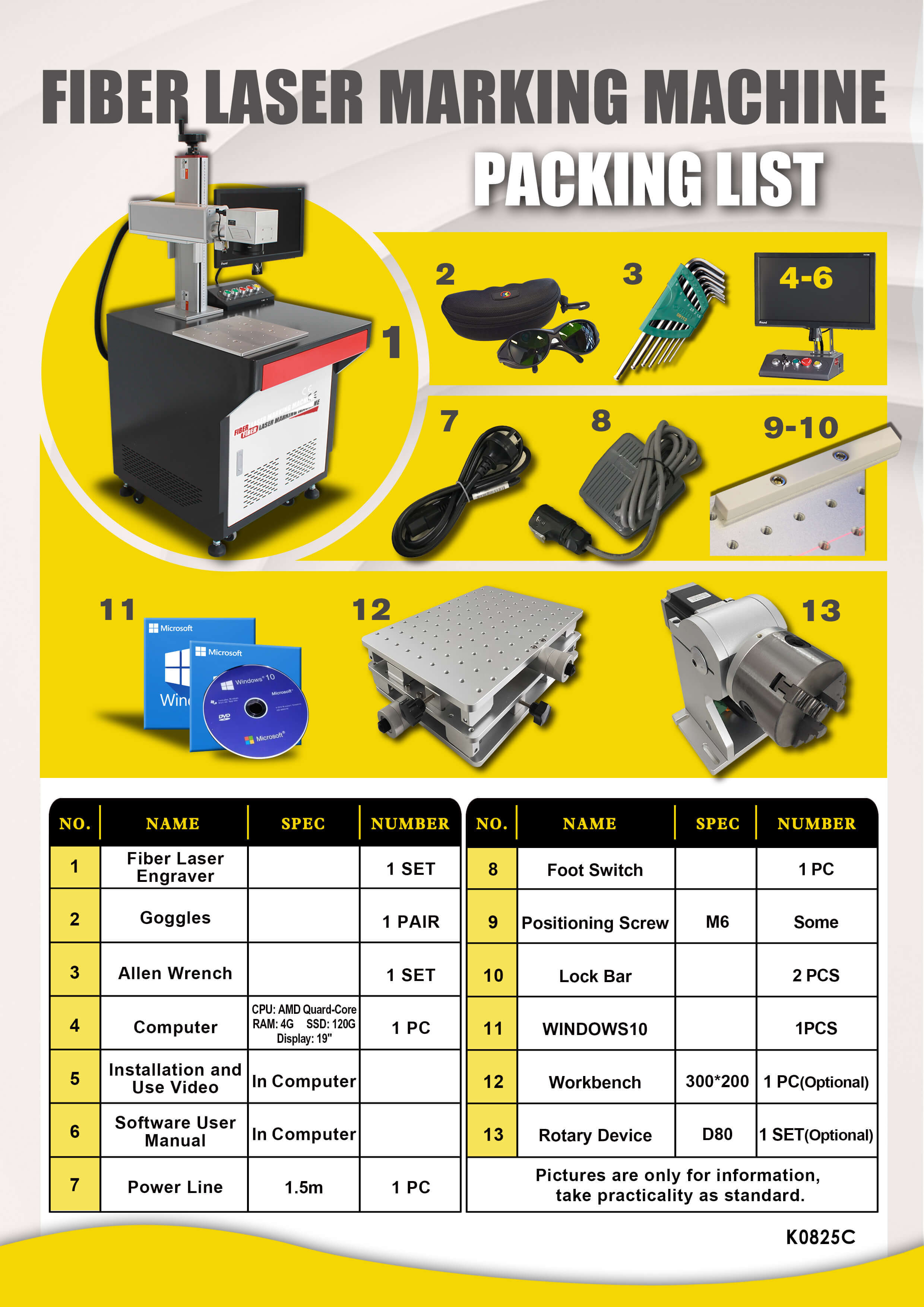 SFX 30W JPT Desktop Laser Engraving Machine Metal Plastic Wood Engraving  Machine