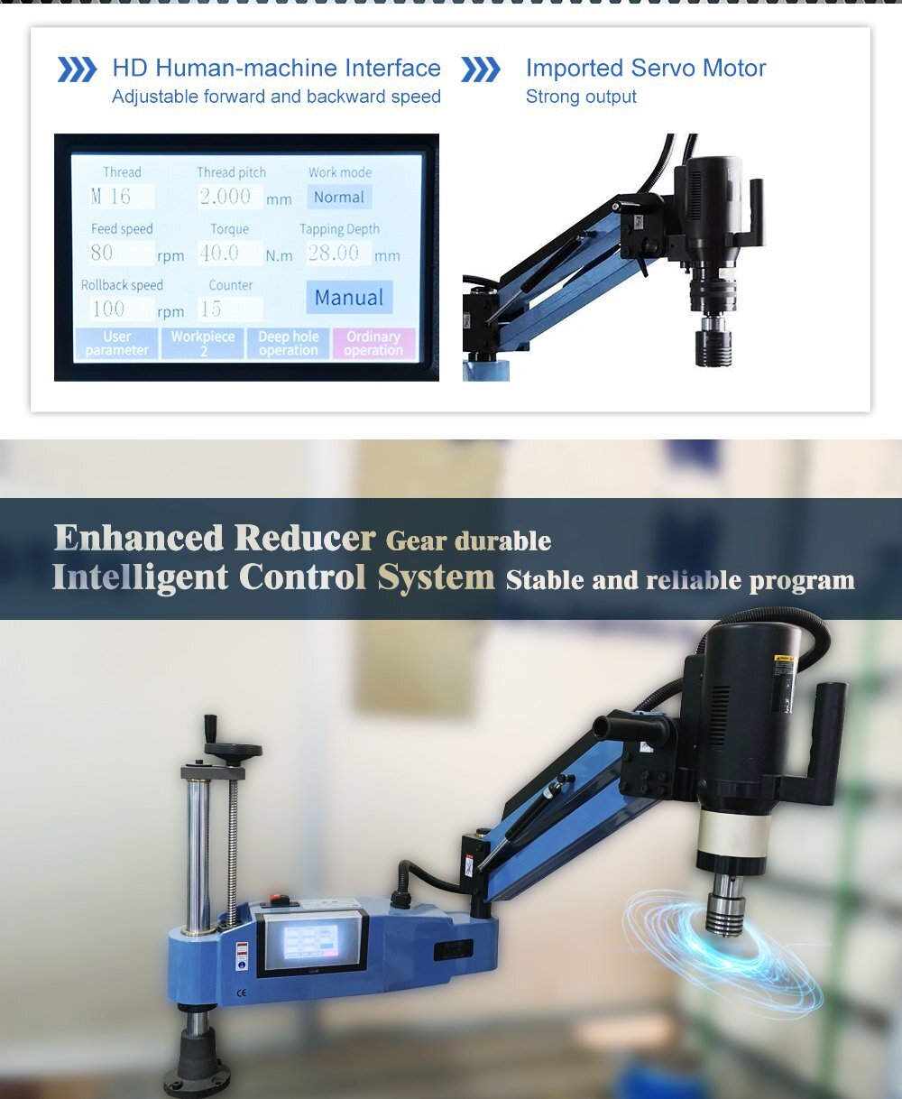 M3-M16 360° Flexible Arm Automatic Electric Tapping Machine with Servo Motor Universal Electric Tapper Arm SFX-M16R M16R 360° Flexible Arm Automatic Electric Tapping Machine with Servo Motor Universal Electric Tapper Arm Electric Tapping Machine,Drilling Machien,Tapper Machine,Thread tapping machine,deep blind hole tapping machine,SFX electric tapping machine,SFX Tapper,M3-M16 Electric tapper