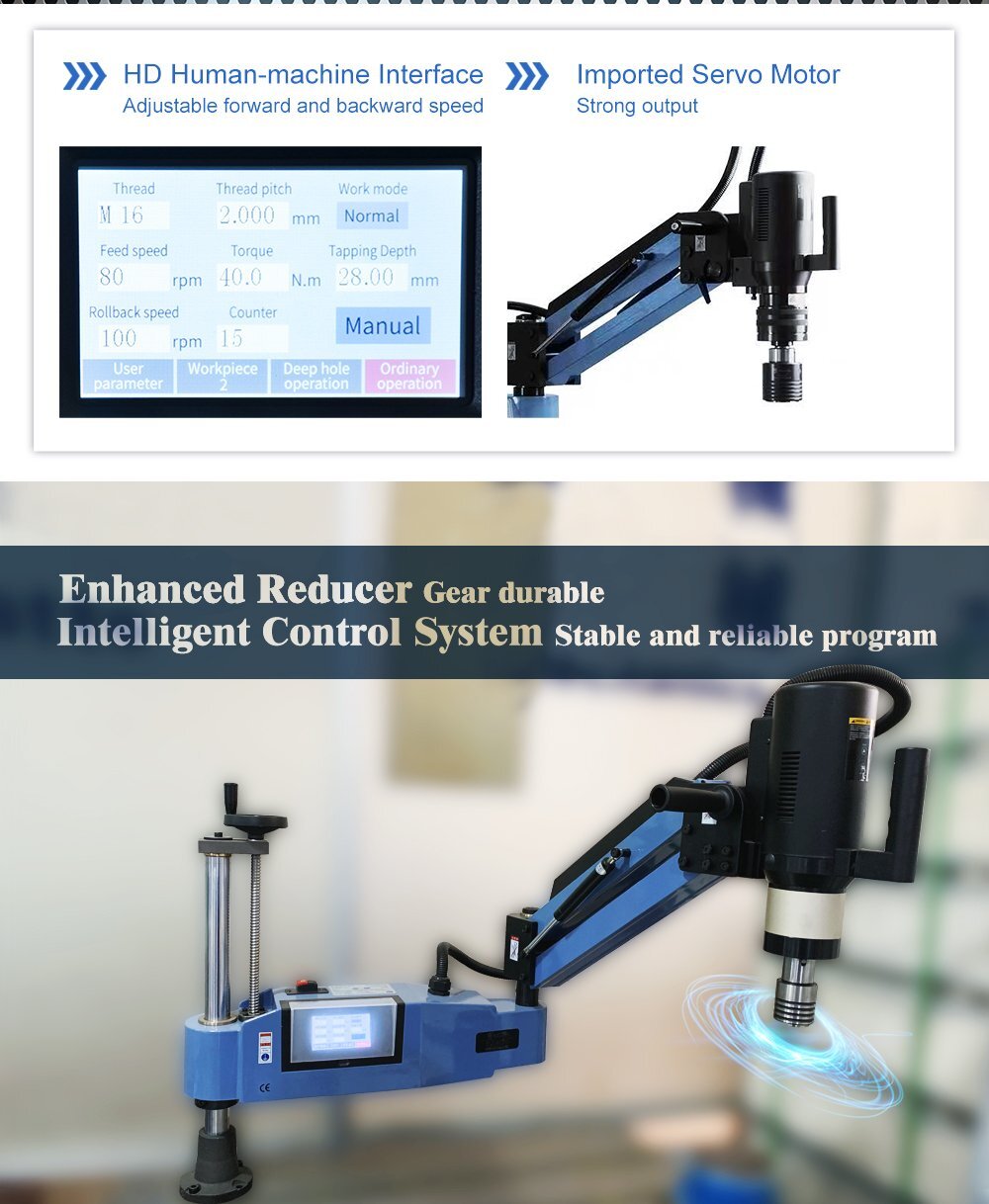 SFX M30R Electric Thread Tapping Machine Arm M6-M30 Universal Electric Tapping Arm  SFX M30R Electric Thread Tapping Machine Arm M6-M30 Universal Electric Tapping Arm with ANSI  Collects Electric Tapping Machine,Drilling Machien,Tapper Machine,Thread tapping machine,deep blind hole tapping machine,SFX electric tapping machine,SFX Tapper,M6-M30,electric tapping machine,servo electric tapping machine,electric tapping arm machines