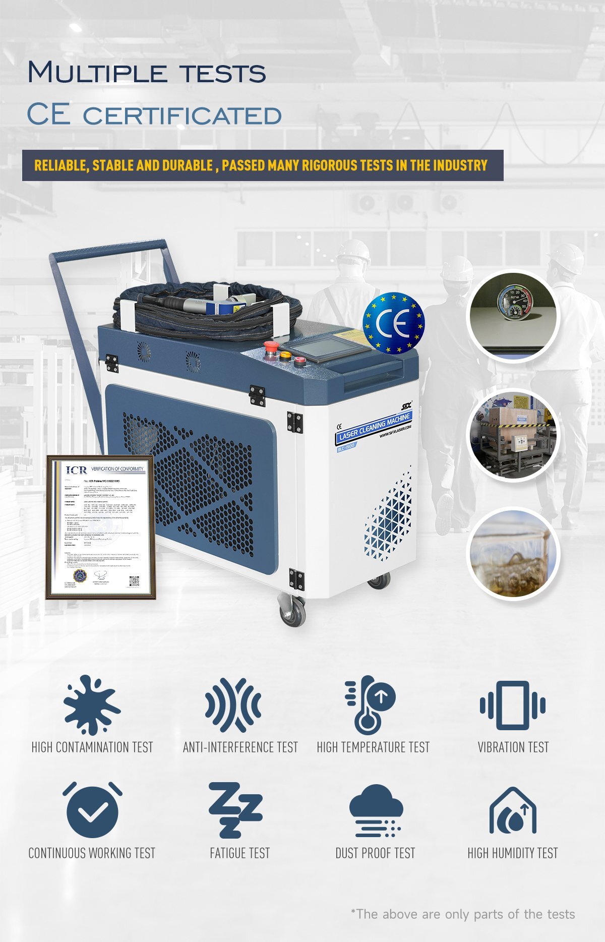 SFX 1000W Handheld Mobile Laser Cleaner Metal Rust Remover Machine Used for  Rust Paint Oxide Oil Coating Removal