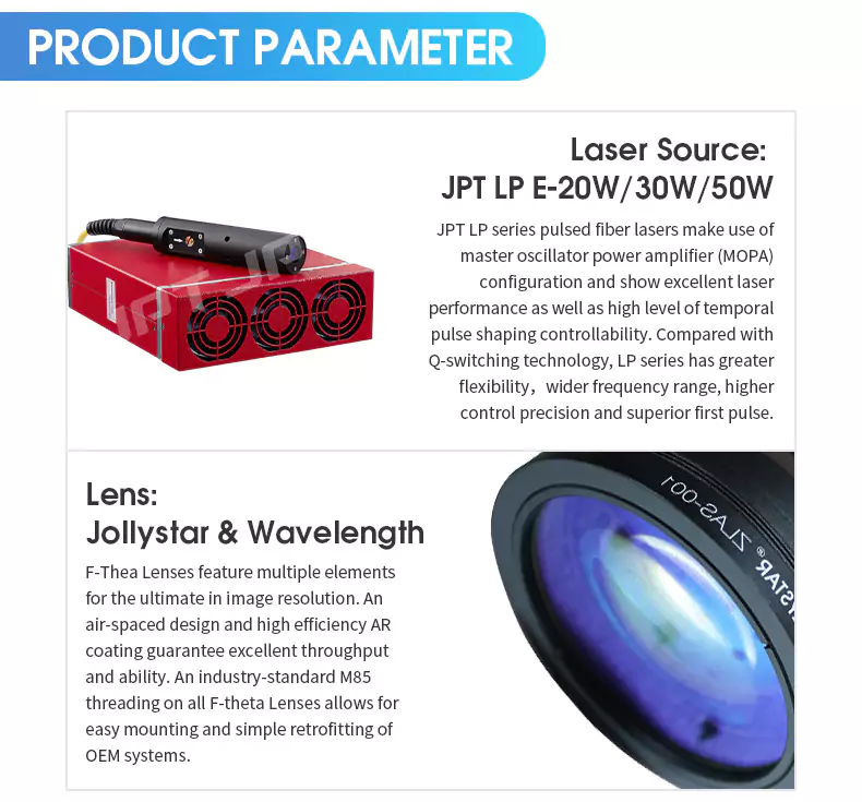 SFX Laser 60W Fiber Laser Engraving Machine MOPA JPT M7(E2) Laser Source 1-4000kHz Frequency 125mm Rotary Axis and 175x175mm Lens are Included SFX 60W Fiber Laser Engraving Machine MOPA JPT M7 Laser Source 1-4000kHz Frequency 125mm Rotary Axis and 175x175mm Lens are Included Fiber laser engraving machine,Fiber Laser Marker,SFX laser marking machine,Mopa JPT M7 laser marking machine,60W MOPA,175x175mm lens,125mm Rotary Axis,SFX Laser