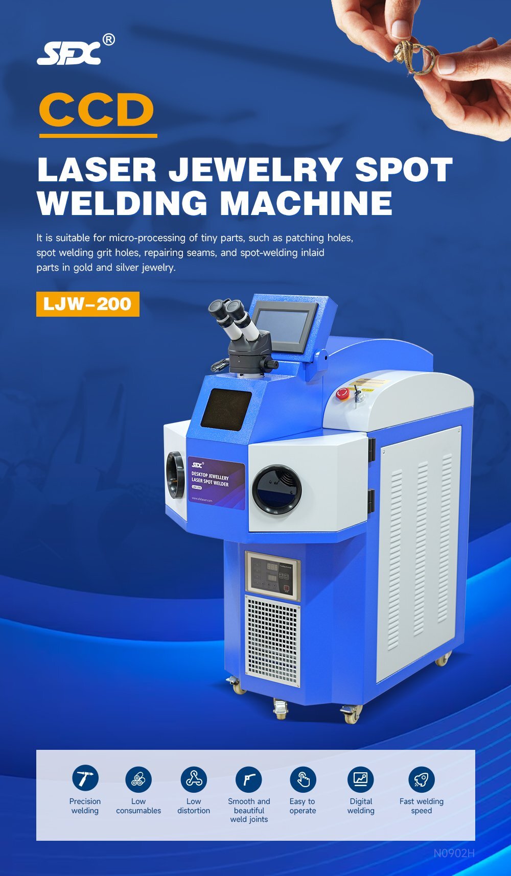SFX 200W Laser Spot Wedling Machine with CCD for Gold Silver Jewelry Fast and Precise Spot Welding Smooth Weld Joints SFX 200W Laser Spot Wedling Machine with CCD Gold Silver Jewelry Fast and Precise Spot Welding Smooth Weld Joints 200W CCD laser jewelry spot welding machine,jewelry laser spot welding machine with CCD,jewelry spot welder 200w fast welding,CCD laser jewelry spot welding machine on sale,200w spot welding machine for jewelry welding,jewelry laser welder,jewelry welding machine,laser soldering jewelry,gold spot welding machine,jewelry tack welder,spot welder for jewelry