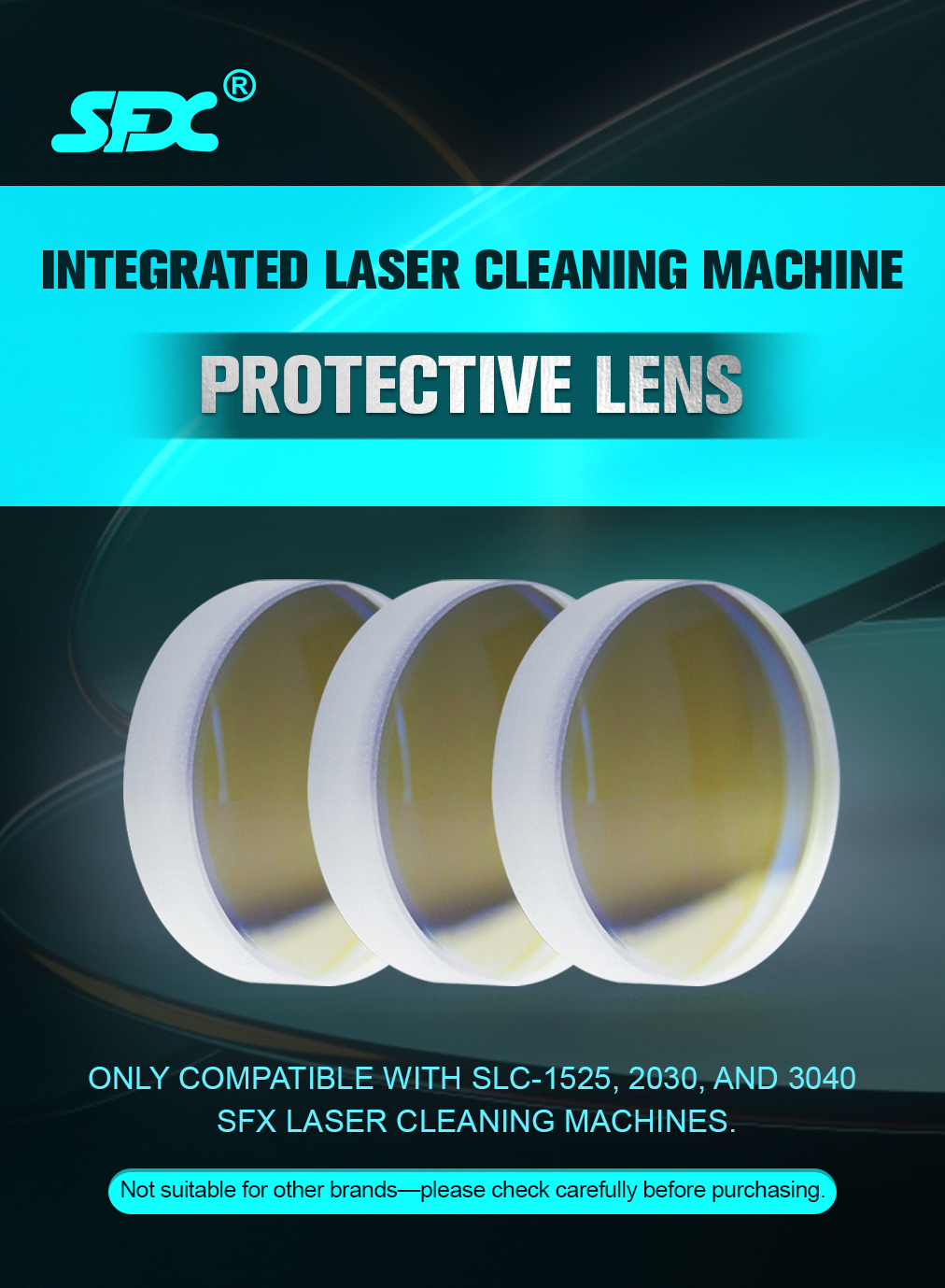 10 pcs Protective Lens D30*5mm For SLC‑1525/2030/3040 SFX Laser Continuous Laser Cleaner SFX Laser 10pcs Cleaning Machine Protective Lens D30*5mm For SLC‑1525/2030/3040 Continuous Laser Cleaner SFX LASER 10pcs Laser Cleaner Protective Lens,D30×5mm protective lens,Compatible with SLC‑1525/2030/3040 Cleaner,Suitable for 1500/2000/3000W cleaning machine