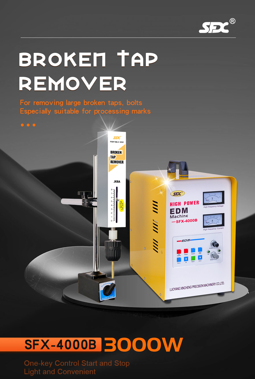 SFX Portable EDM for Removing Broken Taps/Bolts/Screws/Studs M2-M48 High Efficiency, Mini Broken Tap Remover Machine SFX-4000B 110V, Tap Buster/Tap Buner, Broken Tap extractor Machine SFX 110V Portable EDM for Removing Broken Taps/Bolts/Screws/Studs M2-M48, Mini Broken Tap Remover Machine SFX-4000B, Tap Buster/Tap Buner, Broken Tap extractor Machine Portable EDM,Broken tap remover machine,tap buster,tap burner,tap extractor,Electric discharge machine,Broken Tap Extractor Machine,SFX portable EDM,SFX broken tap remover machine,SFX tap extractor,SFX tap buner,sfx 4000b portable edm,spark eroder tap removal,edm broken tap remover,edm tap removal,portable edm broken tap remover
