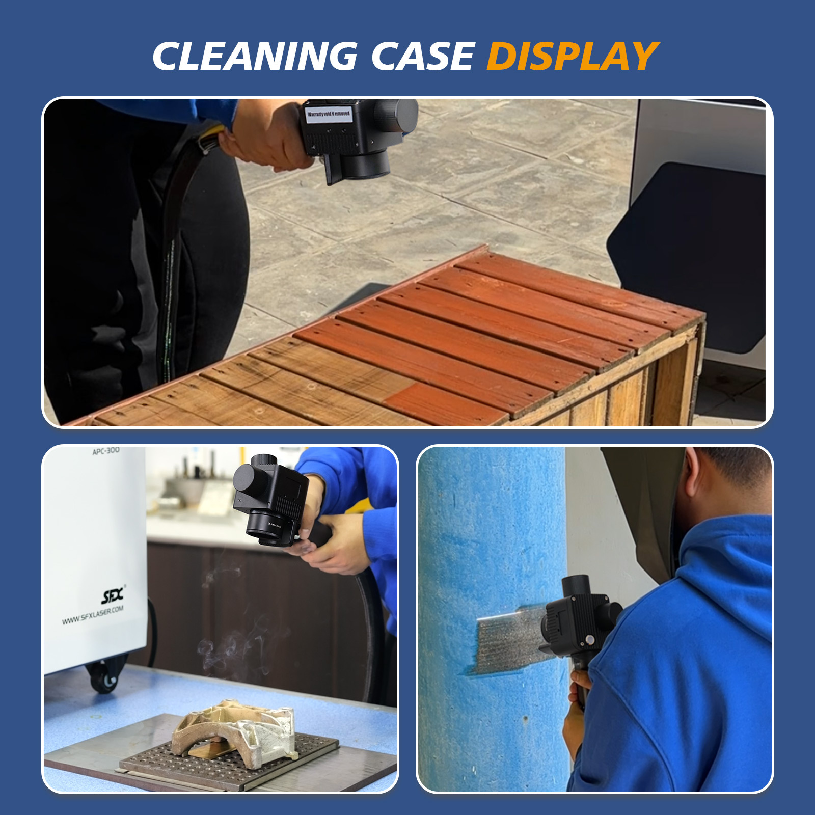 SFX Laser 500W IOT Pulse Laser Cleaning Machine 120mm Scan Width