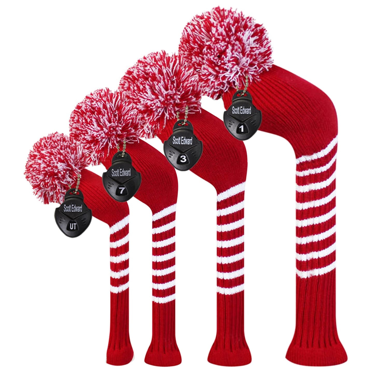 Scott Edward Knit Golf Headcovers, Set of 4 for Driver Wood*1, Fairway ...