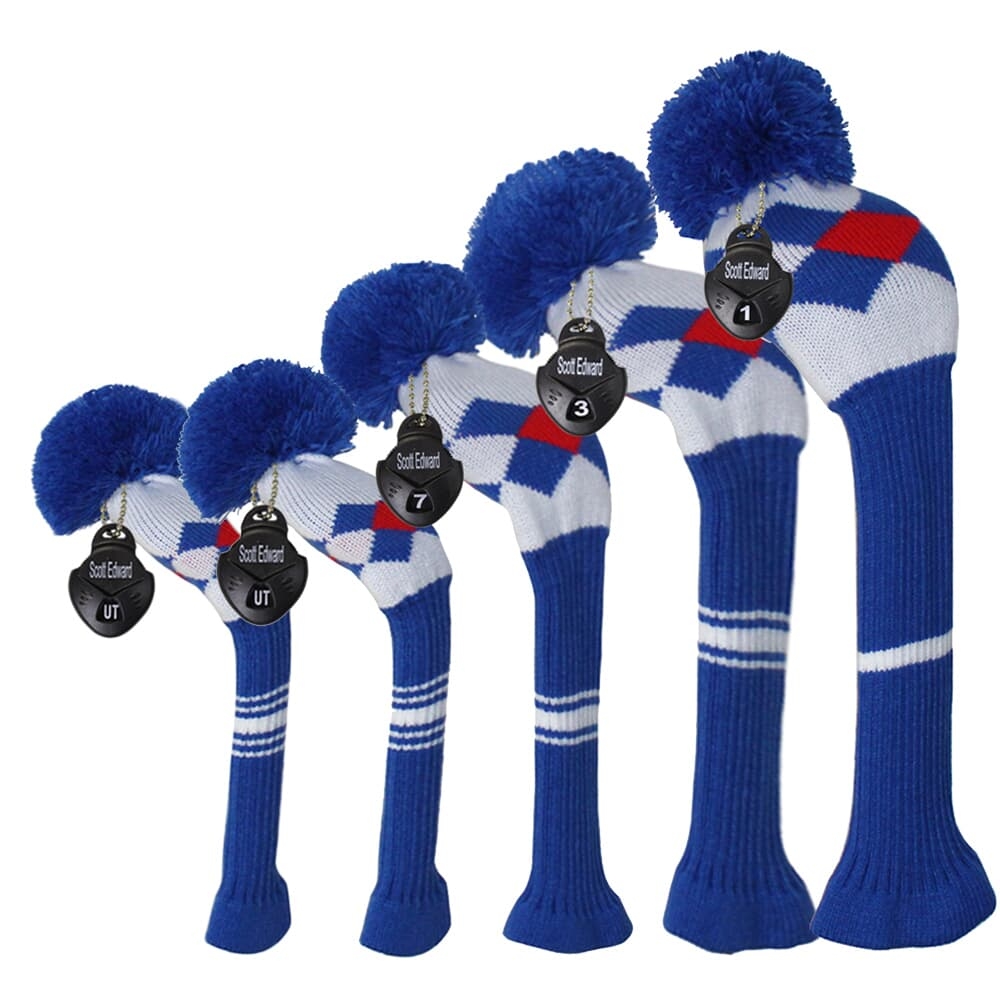 Scott Edward Knit Golf Headcovers, Set of 5 for Driver Wood*1, Fairway ...