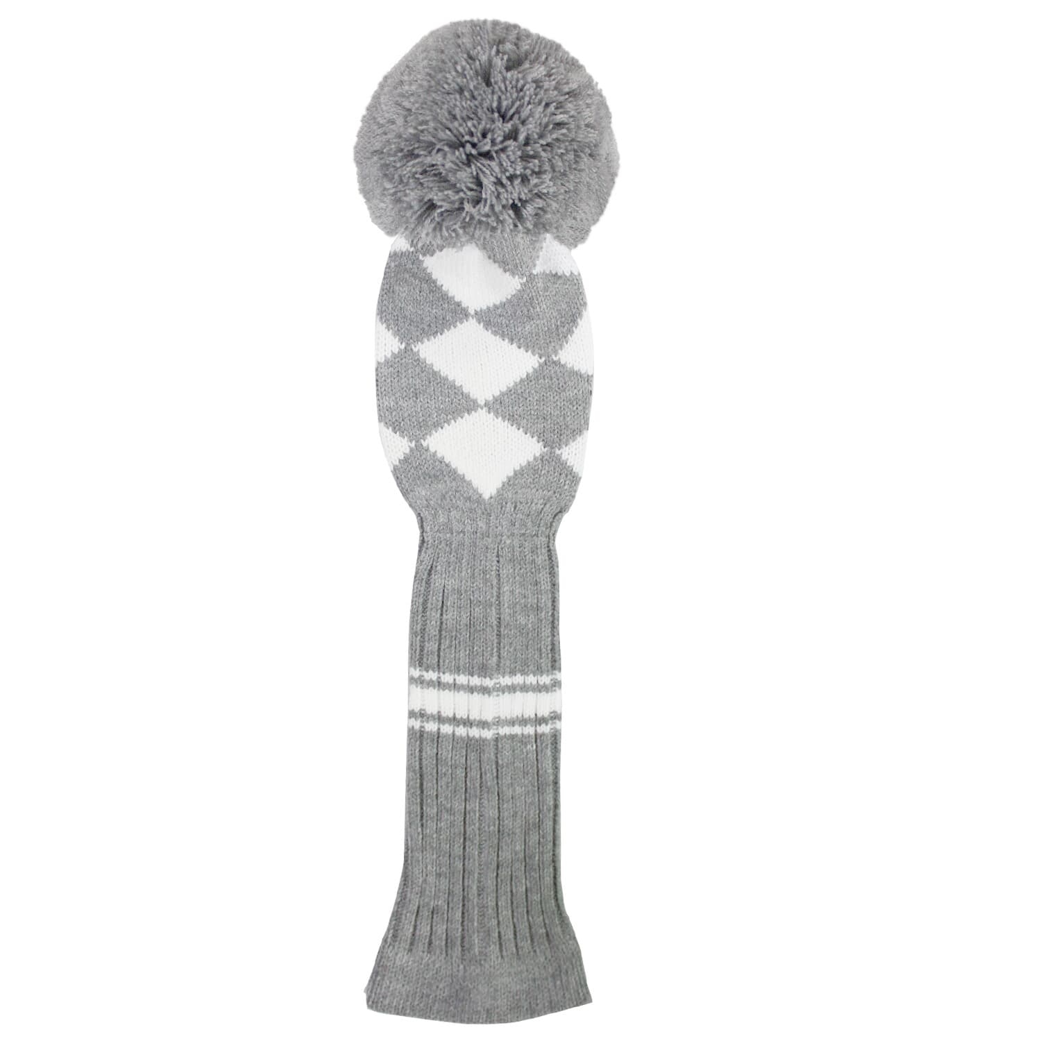 Scott Edward Knit Golf Headcovers,Hybrid Headcover Set of 4(Grey White