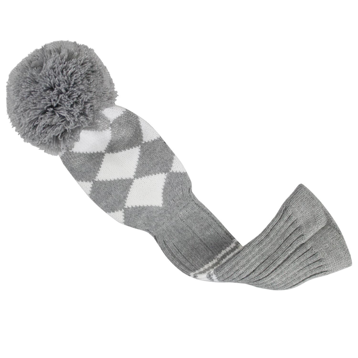 Scott Edward Knit Golf Headcovers,Hybrid Headcover Set of 4(Grey White
