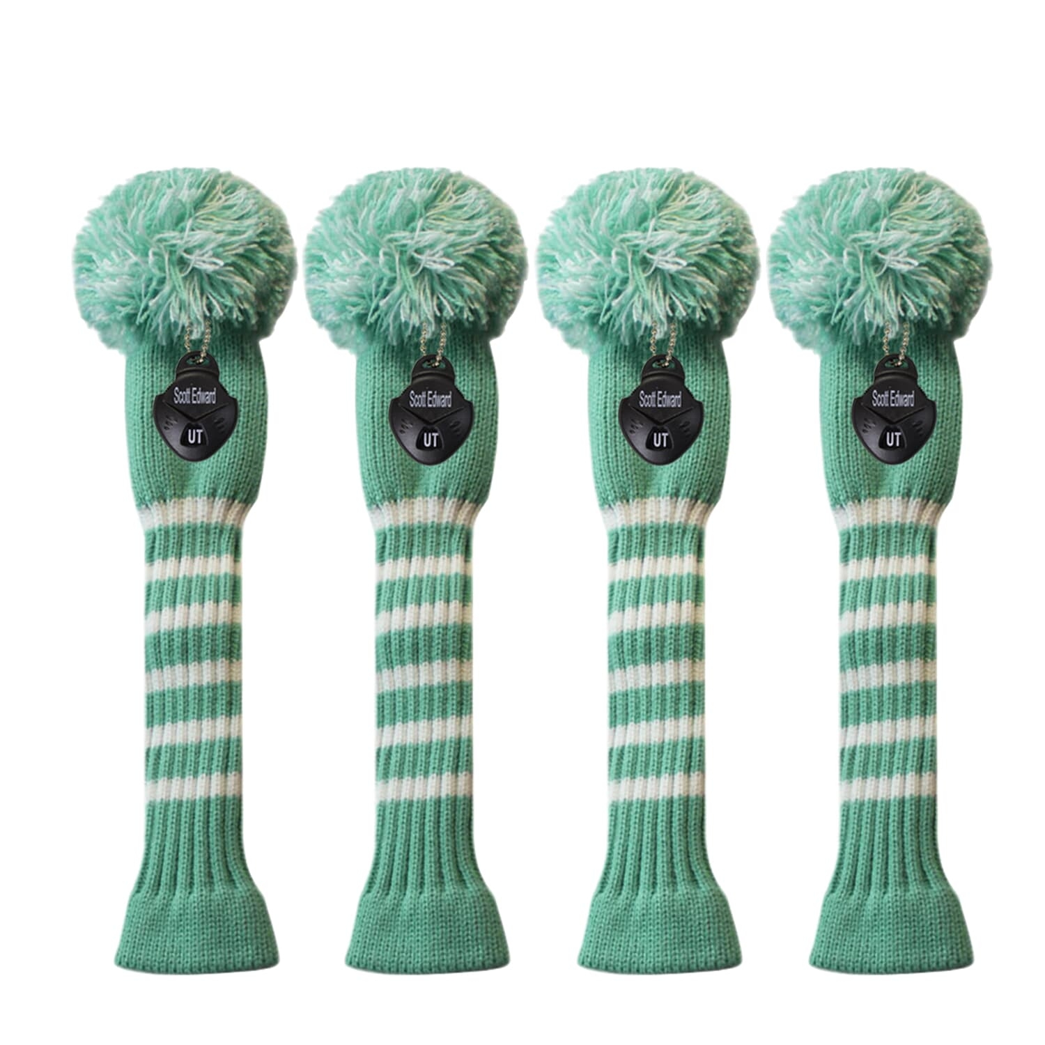 Scott Edward Knit Golf Headcovers,Hybrid Headcover Set of 4(Mint Green