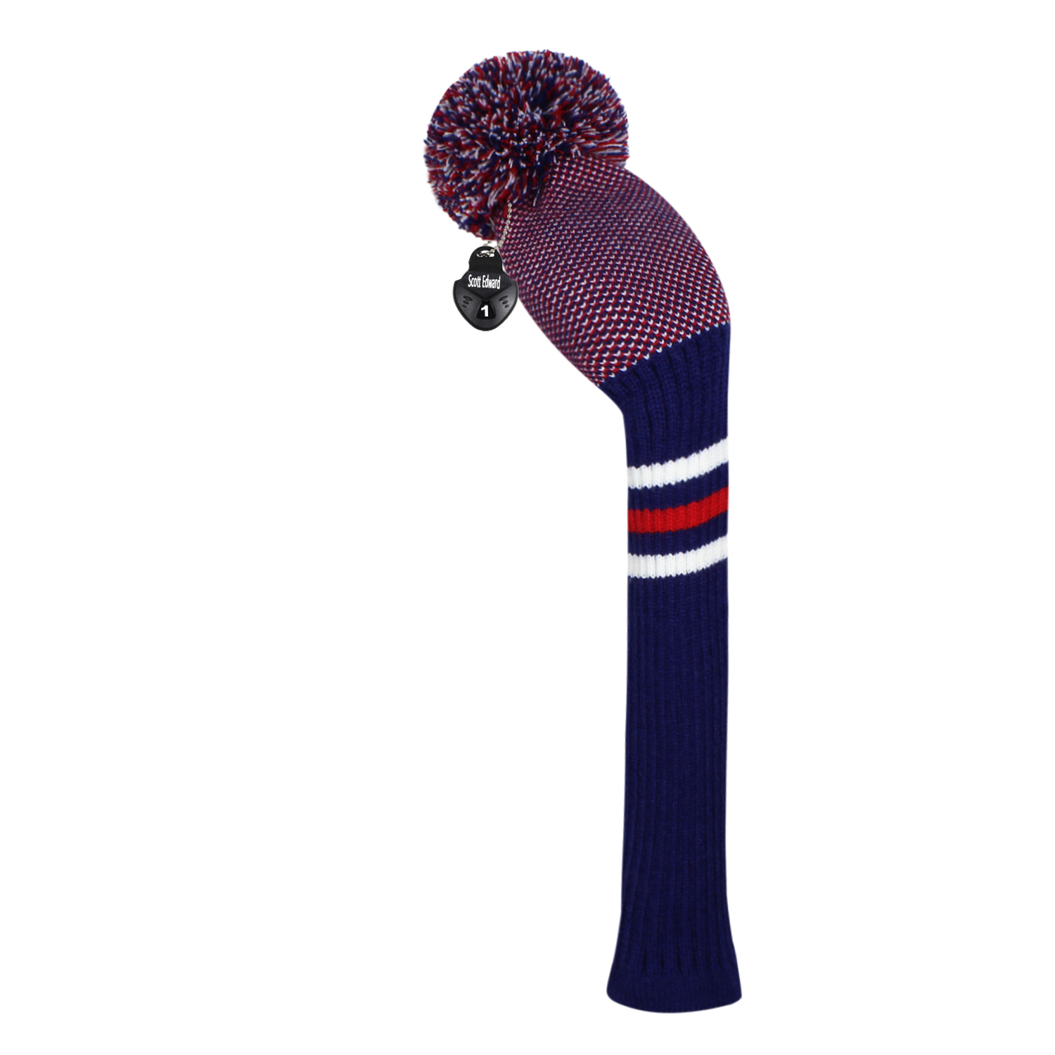 Scott Edward Knit Golf Head Covers for Woods Set of 3 Fits Well Driver