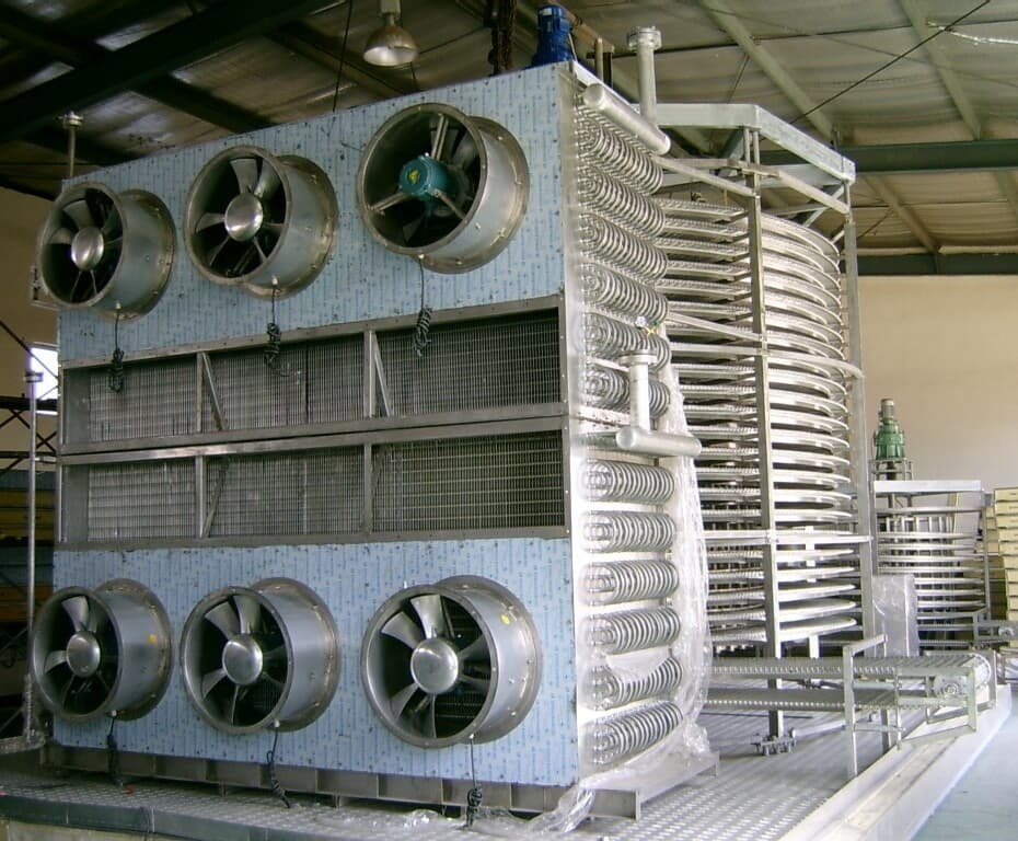 China Spiral Freezer Machine 2000kg h spiral Quick Freezing For Fish 