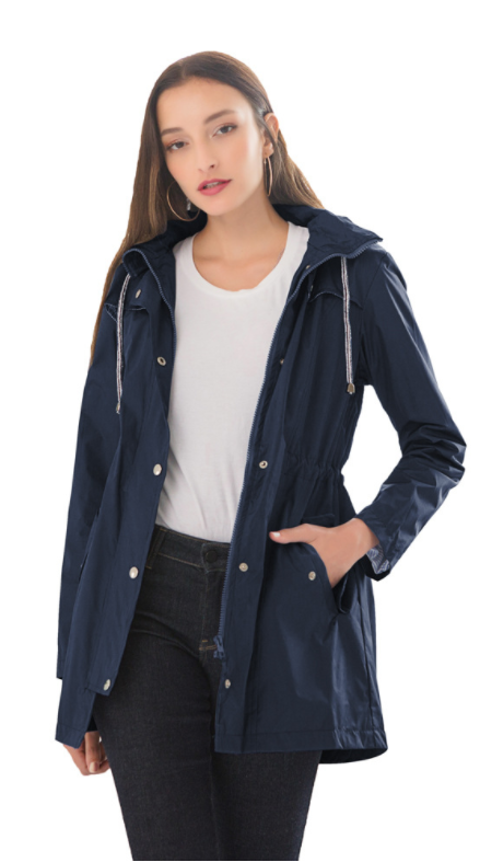 2020 Top Style Foreign Trade Outdoor Stormsuit Hooded Medium Long