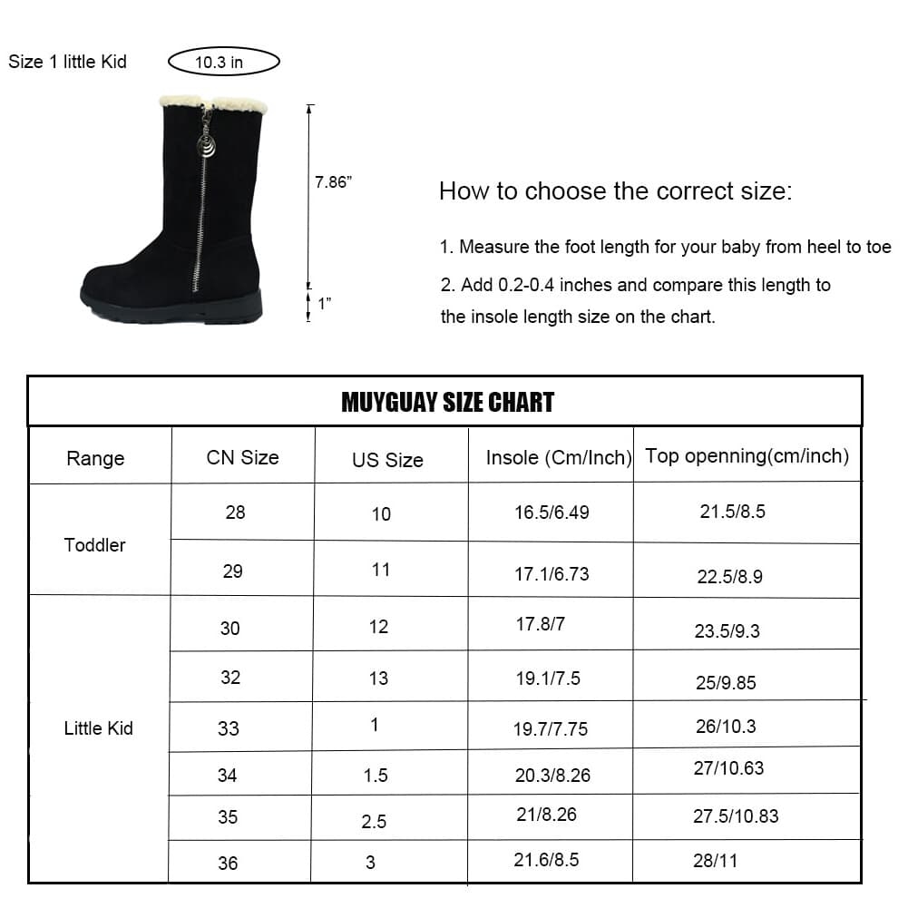 girls snow boots size 10
