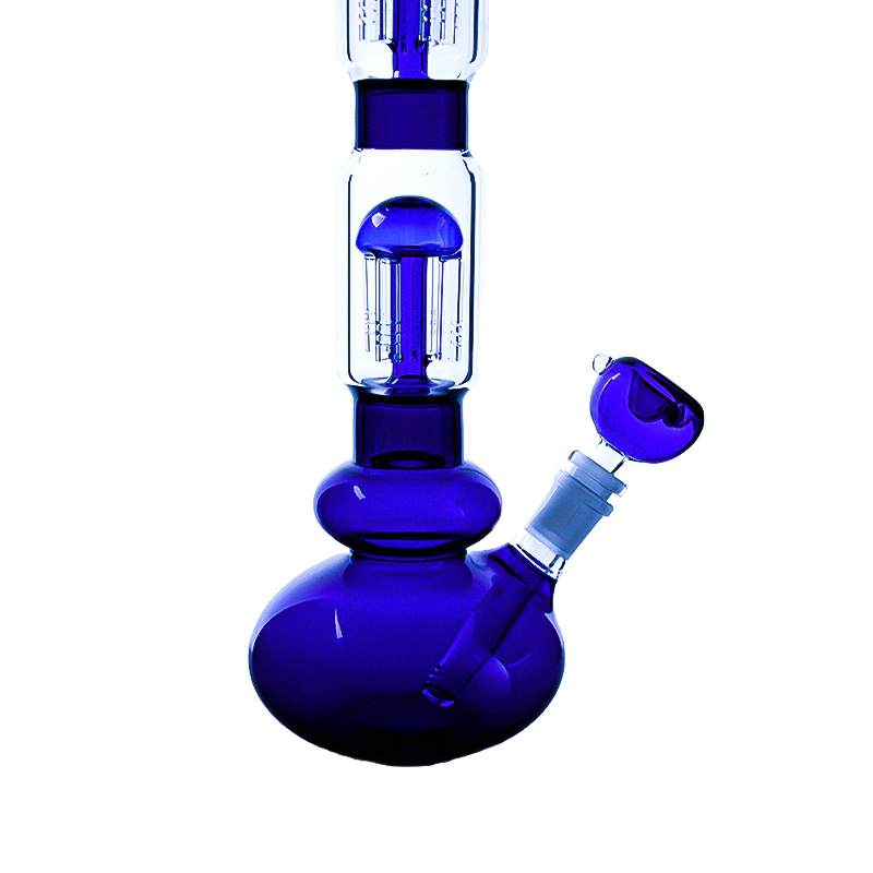 11'' Holographic Glass Water Pipe Bong Thick Bubbler W Ice Catcher Hookah 
