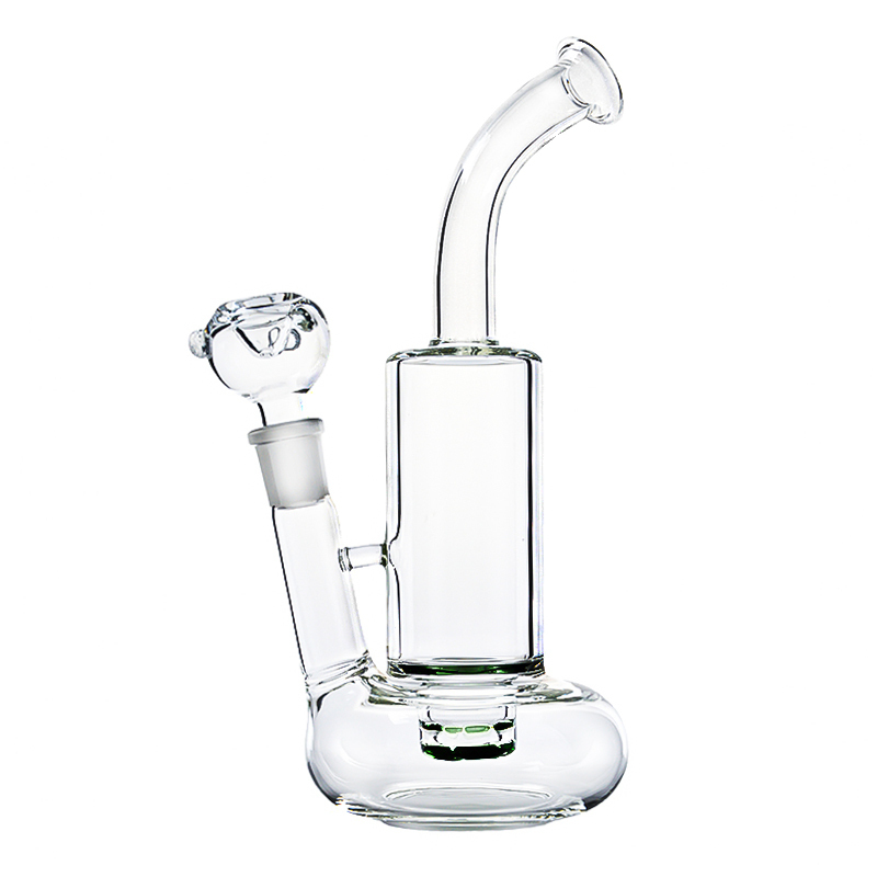 10 Inchs Bent Neck Tornado Cyclone Water Pipes Green Turbine Perc ...