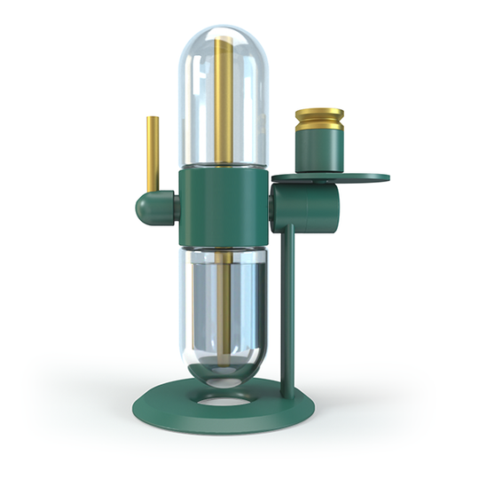 15 Inch Green Best Big Gravity Bong 360 Degree Rotating Hookah Aluminum