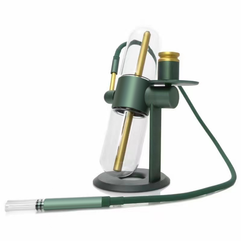 15 Inch Green Best Big Gravity Bong 360 Degree Rotating Hookah Aluminum