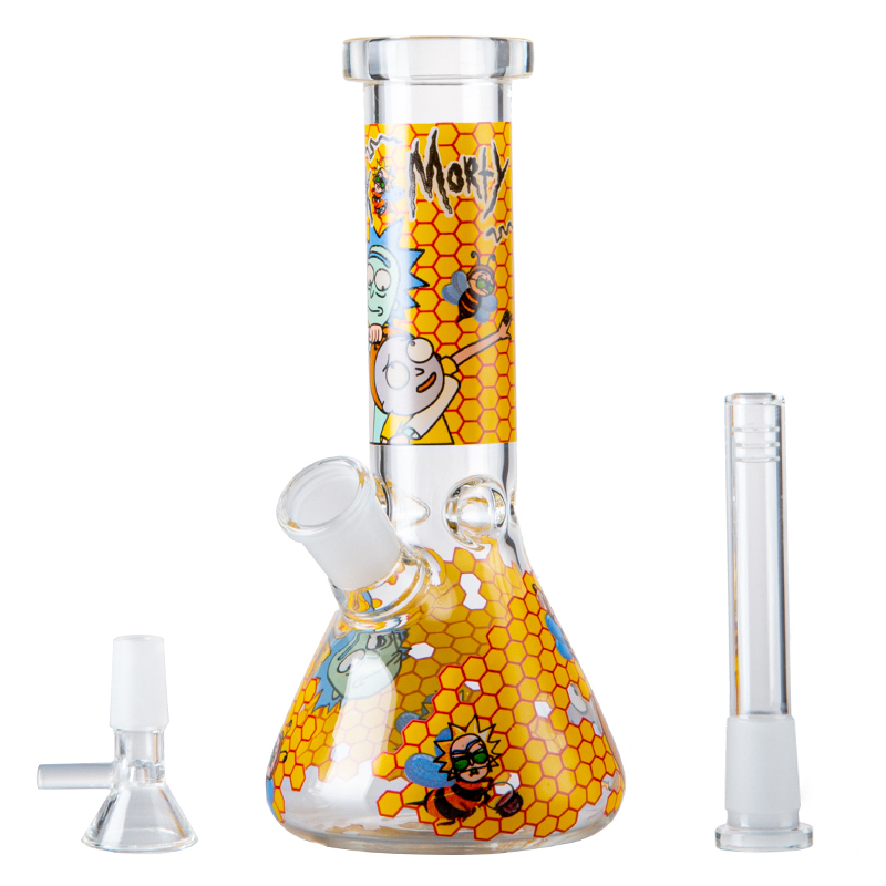 Rick and Morty Mini BongAmber6 inches Perc Bong Pipe RigUS Stock 