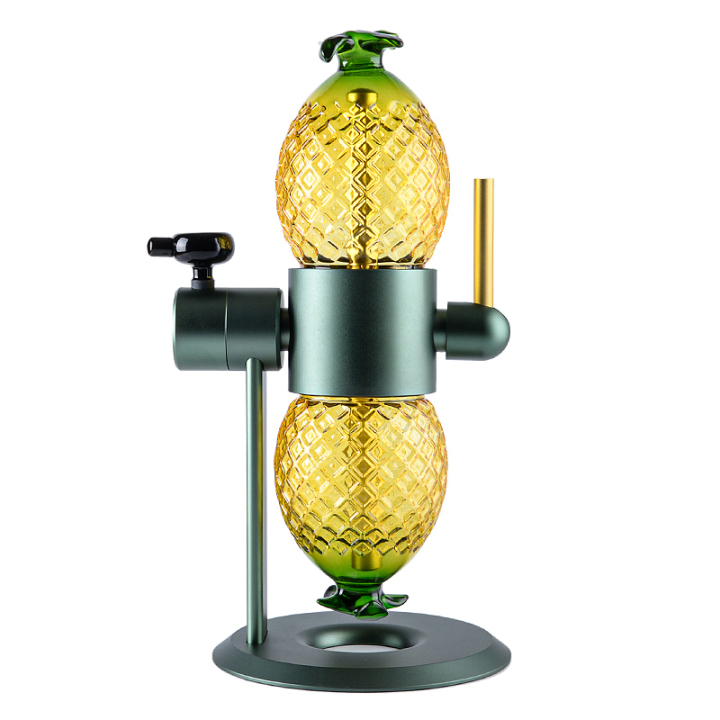 Best 15 Inch Pineapple Globe Gravity Hookah Hourglass 360-Degree
