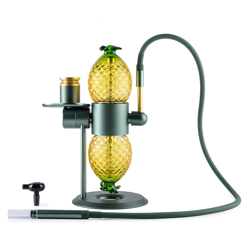 Best 15 Inch Pineapple Globe Gravity Hookah Hourglass 360-Degree Rotating  Flip Bong