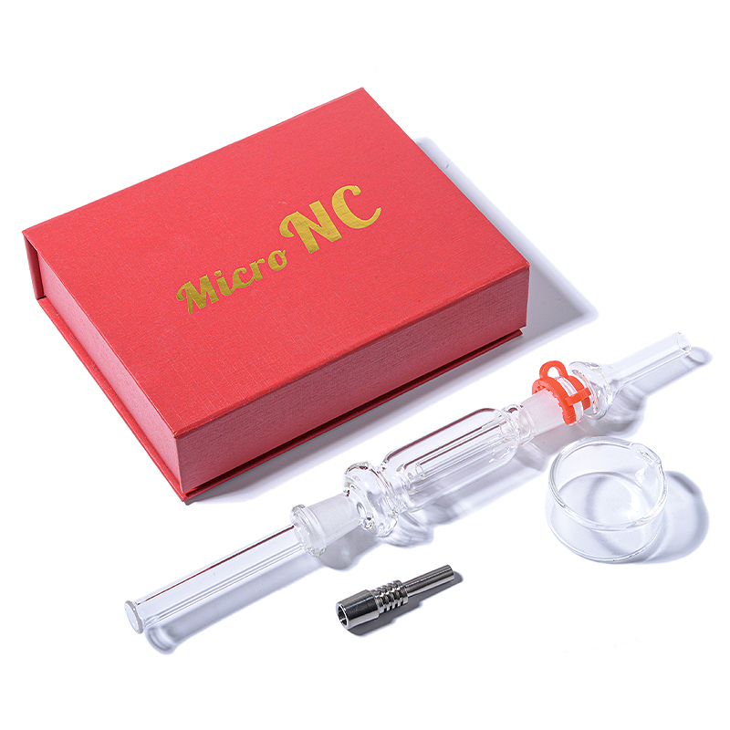Unique Micro NC Dab Rig Straw Set Cartoon Glass Nectar Collector Kit With  Box