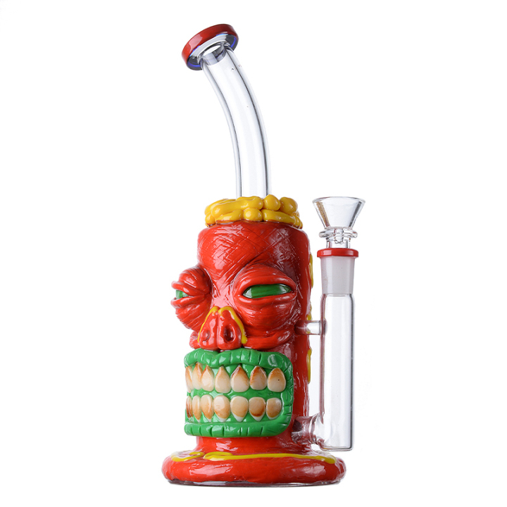 Unique Cyclops Bong Red Monster Polymer Clay Dab Rig Scary Themed