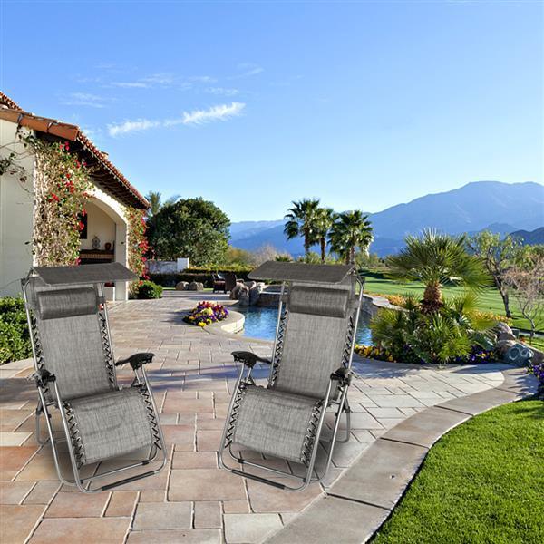 Zero Gravity Lounge Chair with Awning Leisure Chair New 2020