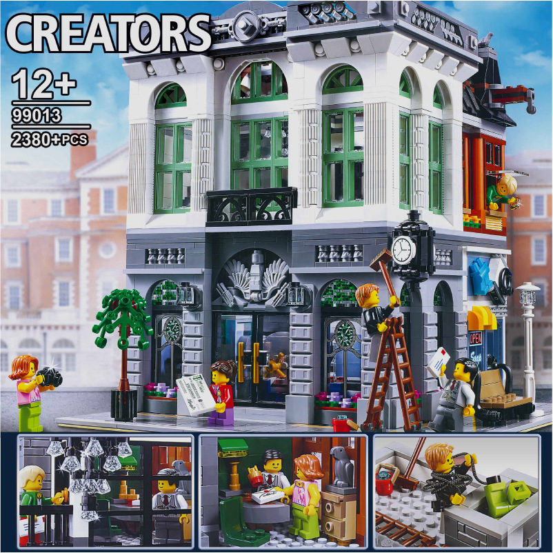15002 Cafe Corner 10182 MOC City Street View Building Blocks 2000+Pcs Creator Bricks Construction king 84002 99014 toys gifts