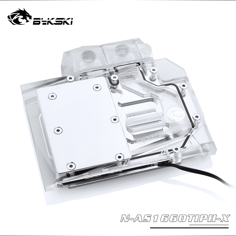 Bykski Full Cover Graphics Card Water Cooling Block, For Asus GTX