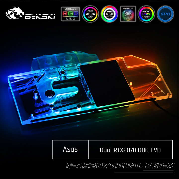 Bykski N As70dual Evo X Full Cover Graphics Card Water Cooling Block For Asus Dual Rtx70 O8g Evo At Formulamod Sale