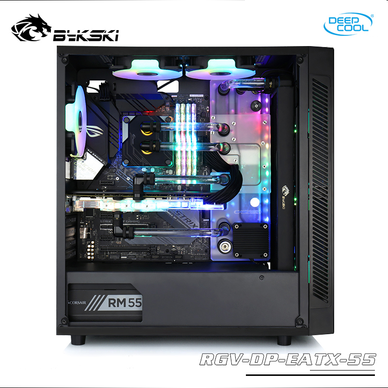 Bykski Rgv Dp Eatx 55 Waterway Boards For Deepcool Eatx 55 Case For Intel Cpu Water Block Single Gpu Building