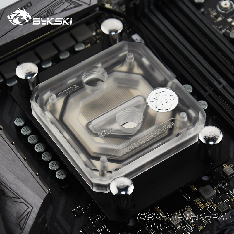 Bykski CPUXPRBPAV2AM Frosted Acrylic CPU Water Cooling Block For