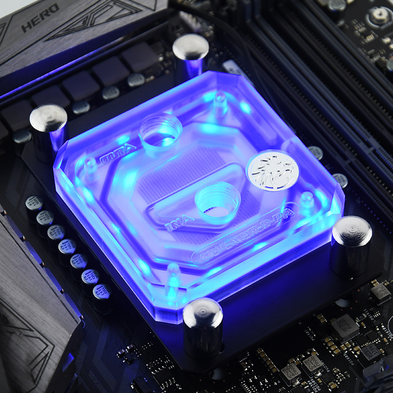 Bykski CPUXPRBPAV2AM Frosted Acrylic CPU Water Cooling Block For