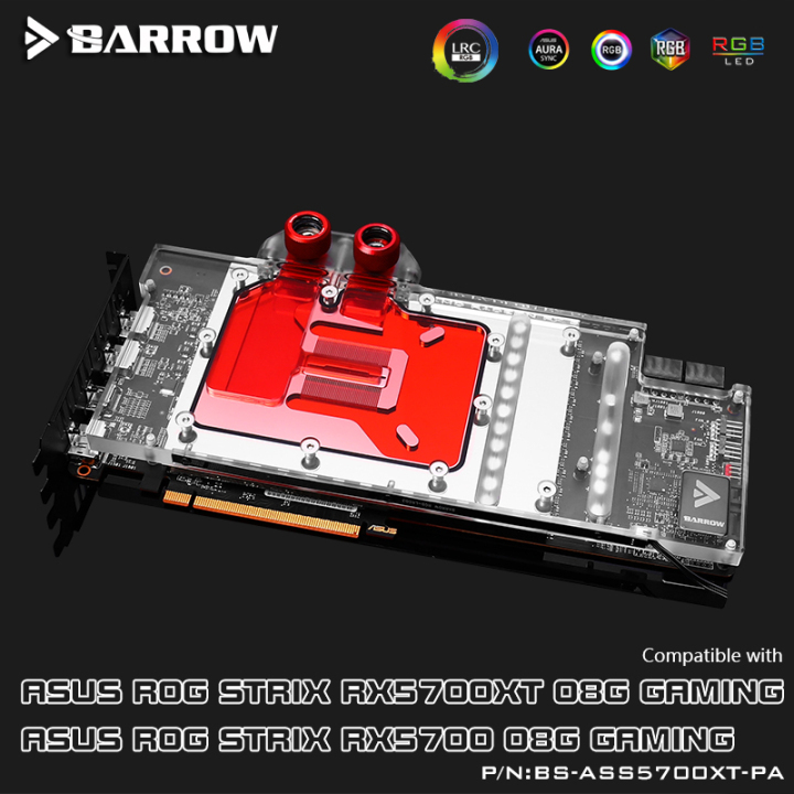 Barrow Bs Ass5700xt Pa Full Coverage Water Cooling Block For Asus Strix 5700xt Aurora Graphics Card 5v 3pin At Formulamod Sale