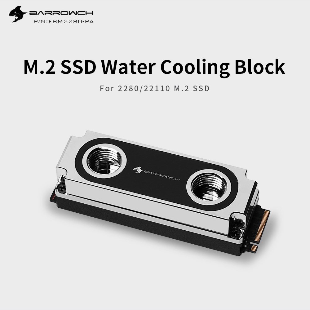 Barrowch M.2 水冷ブロック FBM2280-PA Barrowch M.2 SSD Water Cooling Block, For 2280/22110 Specification