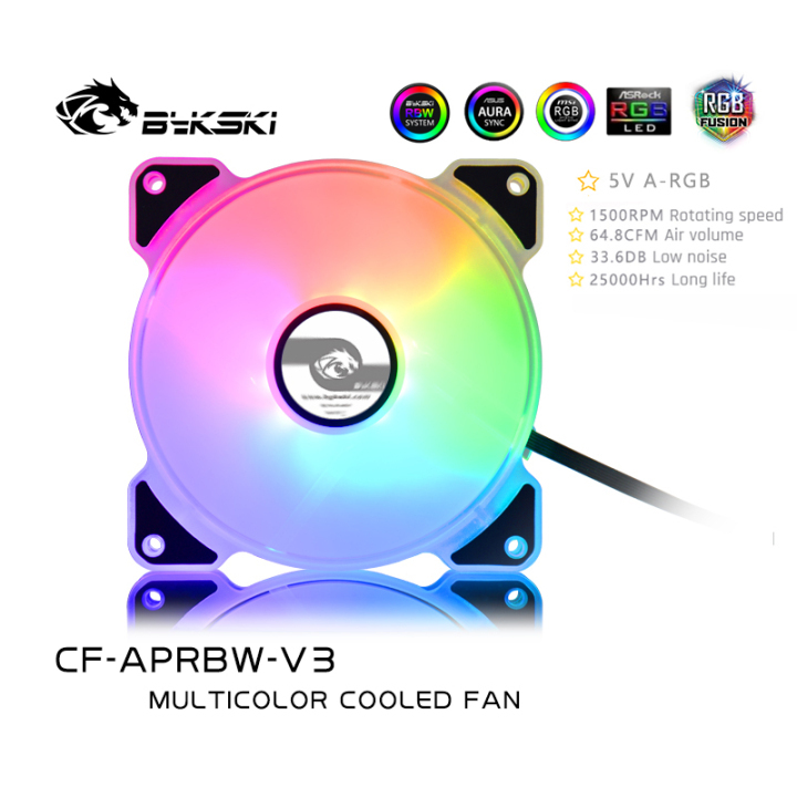 激安通販 Bykski ARGB 5v Computer Fan 120mm Mute Water Cooling Fan For PC用ファン・クーラー