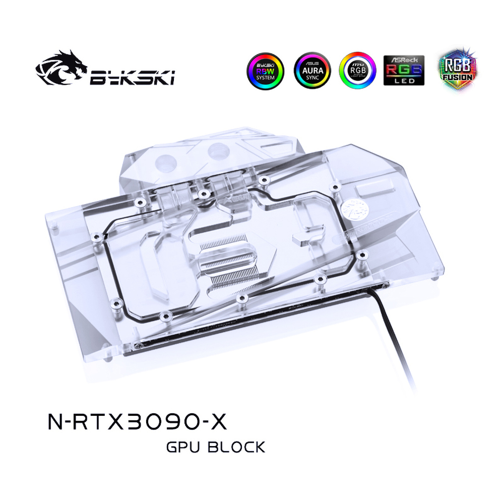 Bykski RTX 3090 GPU Water Cooling Block Liquid Cooler With Backplane