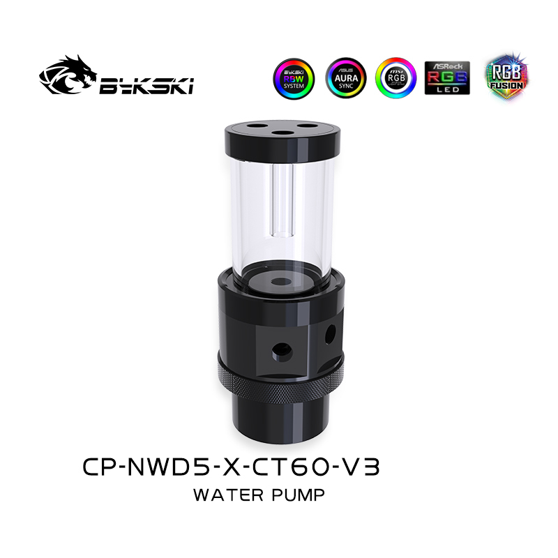 Bykski D5 Series Pump-Reserovir Combination With Lighting Bykski D5 Series Pump-Reserovir Combination With Lighting