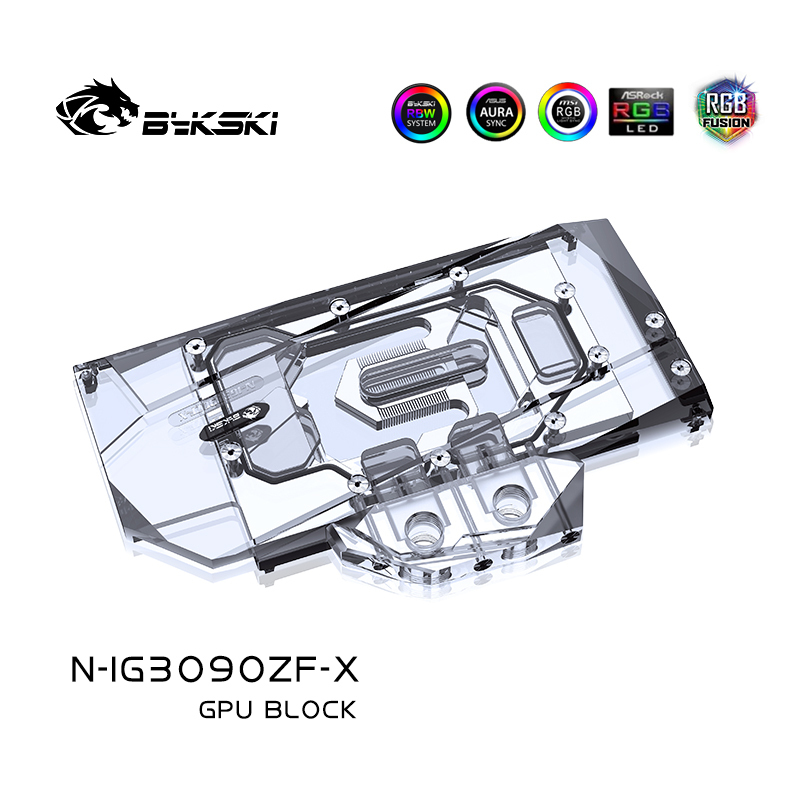 Bykski GPU Water Block For Colorful RTX 3090/3080Ti/3080 Battle-Ax,  Graphics Card Liquid Cooler System, N-IG3090ZF-X at formulamod sale