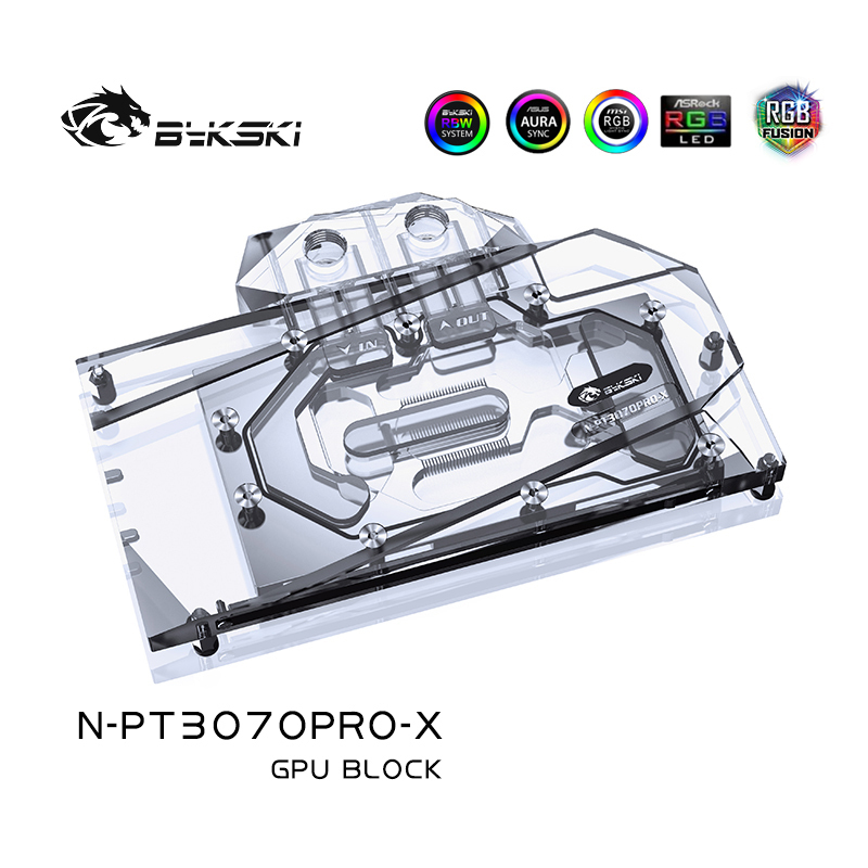 Bykski 3070 GPU Water Cooling Block, For Palit RTX 3070 GamingPro OC
