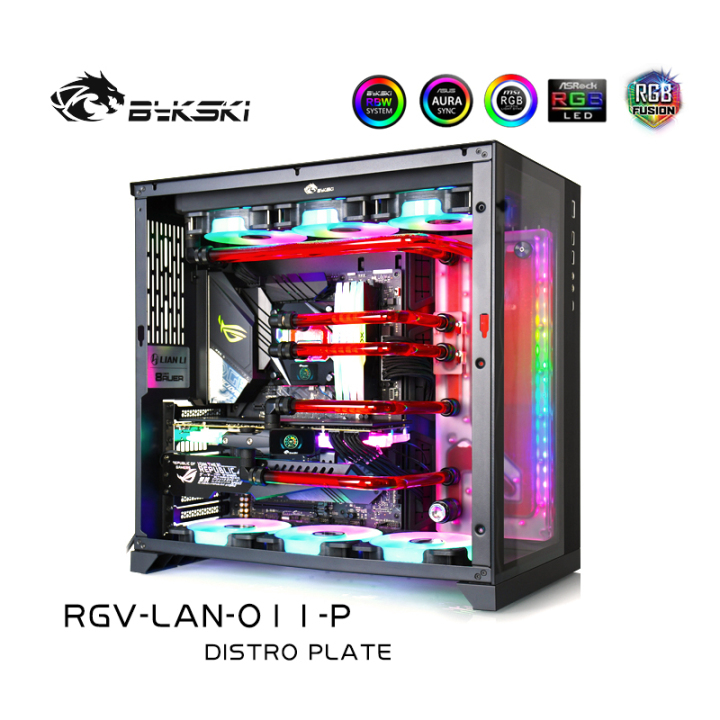Bykski RGV-LAN-O11-P Distro Plate For Lian Li PC-O11 Dynamic Case